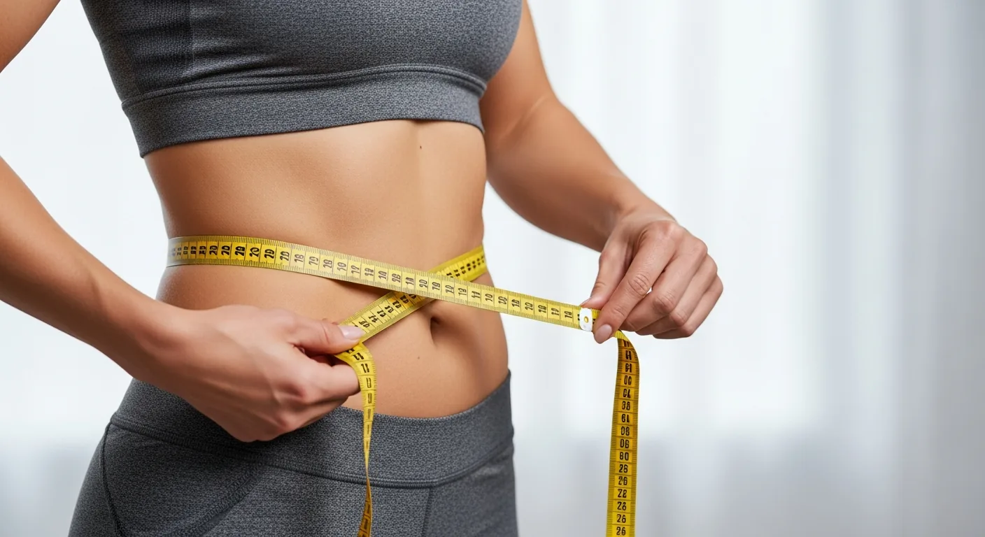 Measuring waist circumference with a tape measure