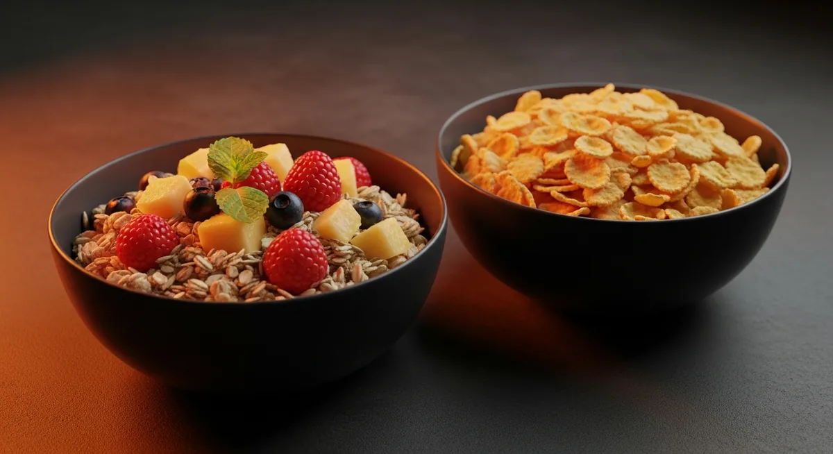 Muesli vs. cornflakes: calories compared